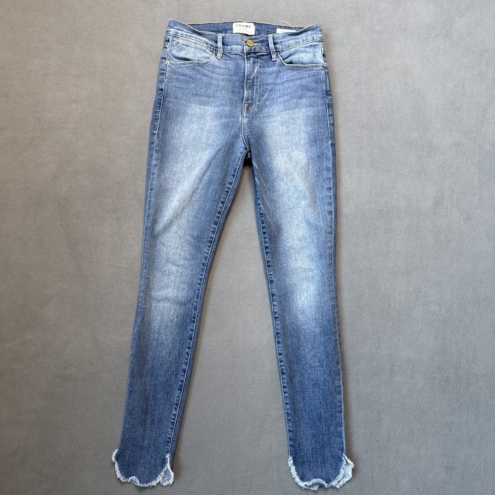 FRAME Jeans Womens 29 Blue Le High‎ Skinny Petal Hem Hamerton LHSKPH231 Denim